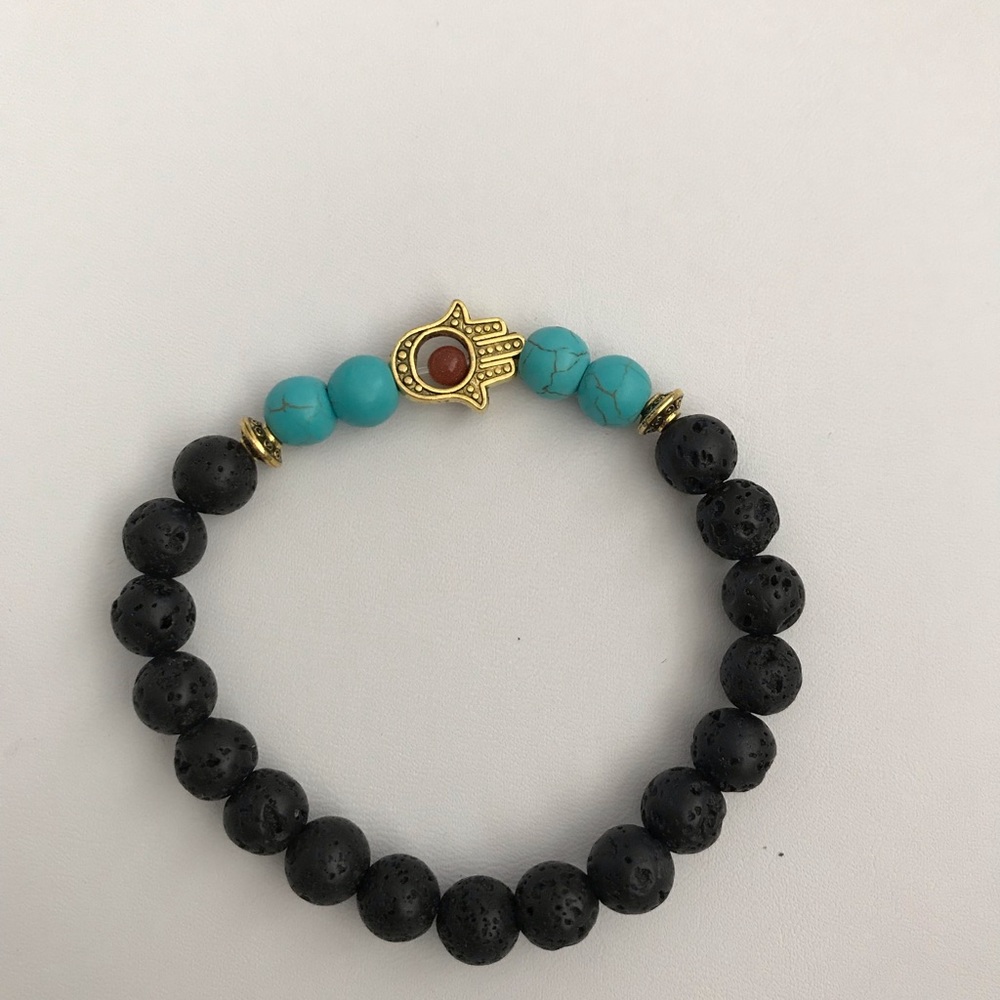 Lava Rock Hands Bracelet